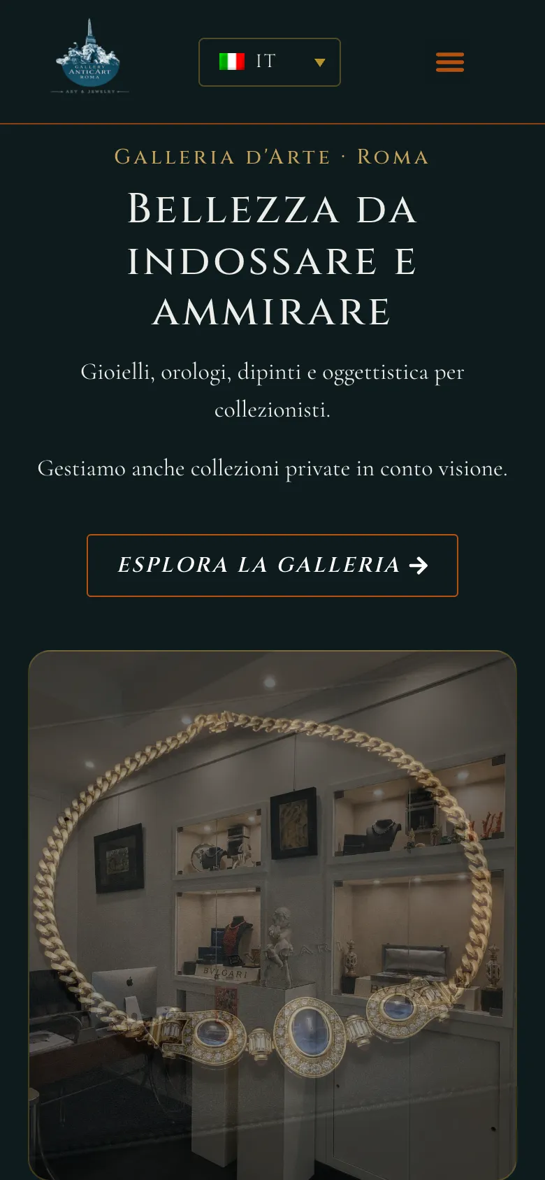 AnticArt Roma, il sito da telefono