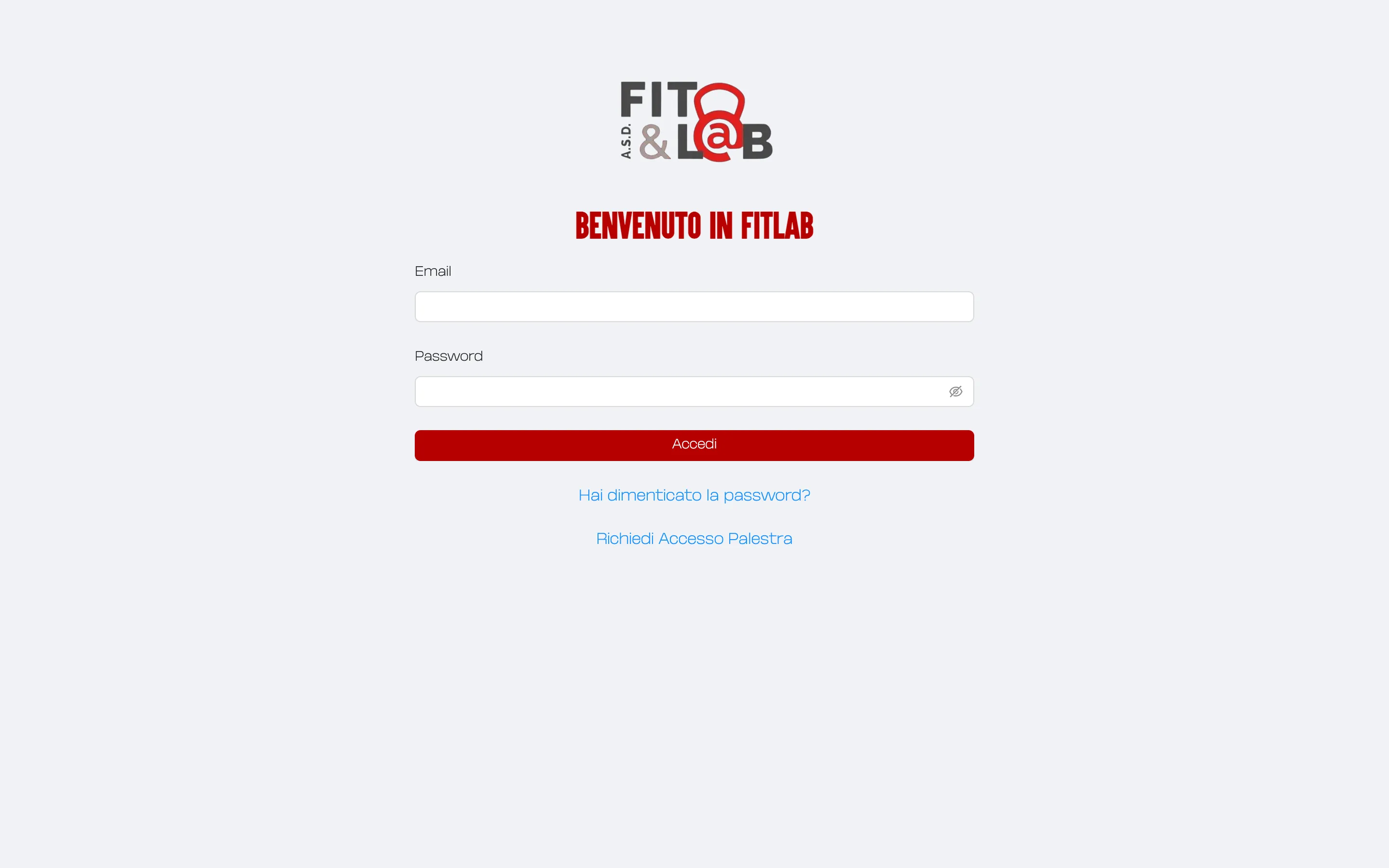 Fit&Lab, schermata del sito
